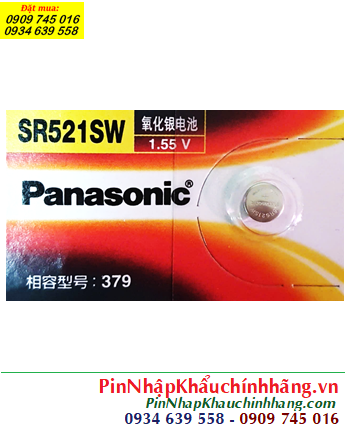 Panasonic SR521SW-Pin 379, Pin đồng hồ 1.5v Silver Oxide Panasonic SR521SW (Xuất xứ NHẬT)